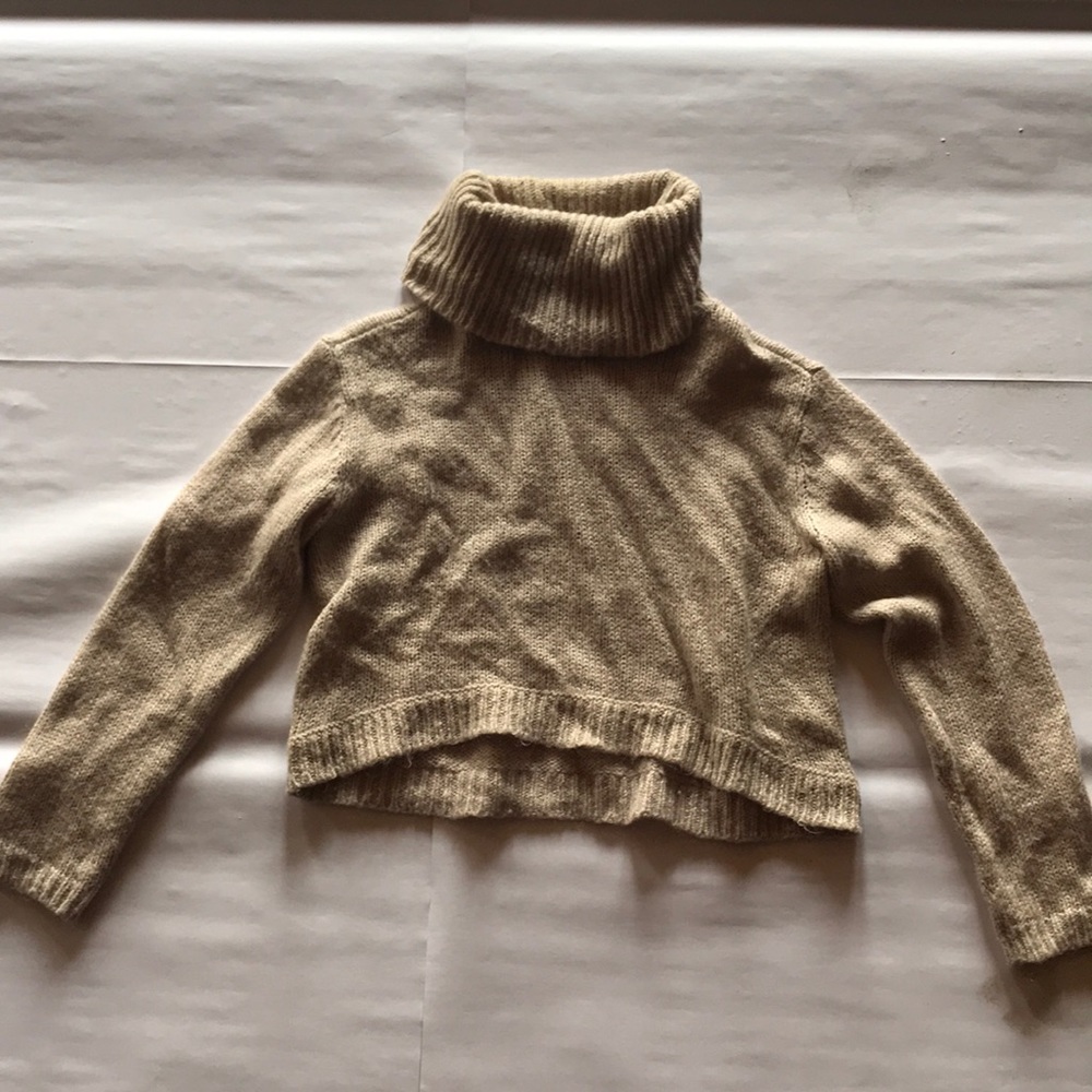 Camel Turtleneck Sweater